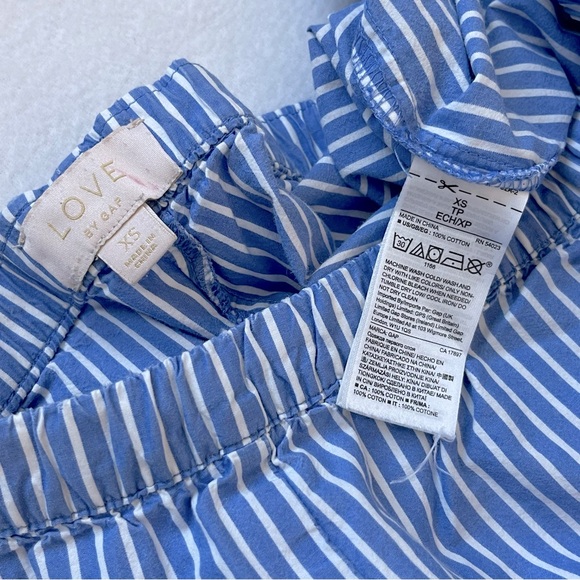 Love by Gap women's blue & white striped Pajama pants size XS - Picture 4 of 5